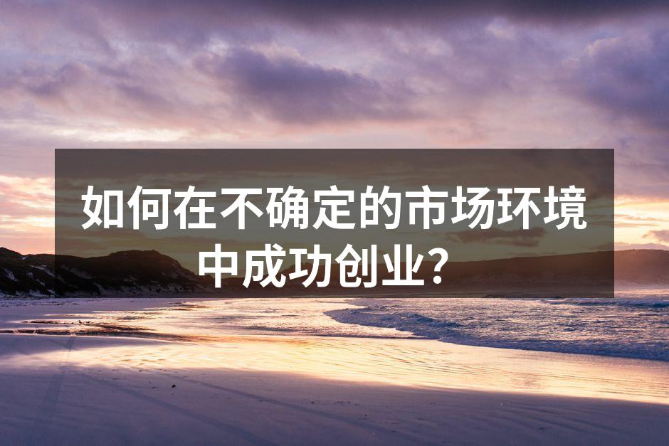 如何在不确定的市场环境中成功创业？